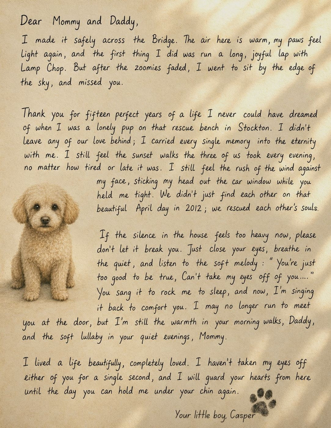 Personalized Letters From Your Pet Angel