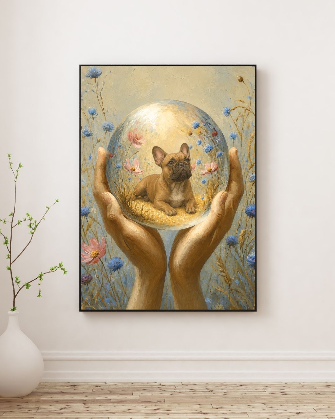 Holding Heaven in My Palms | Custom Pet Portrait