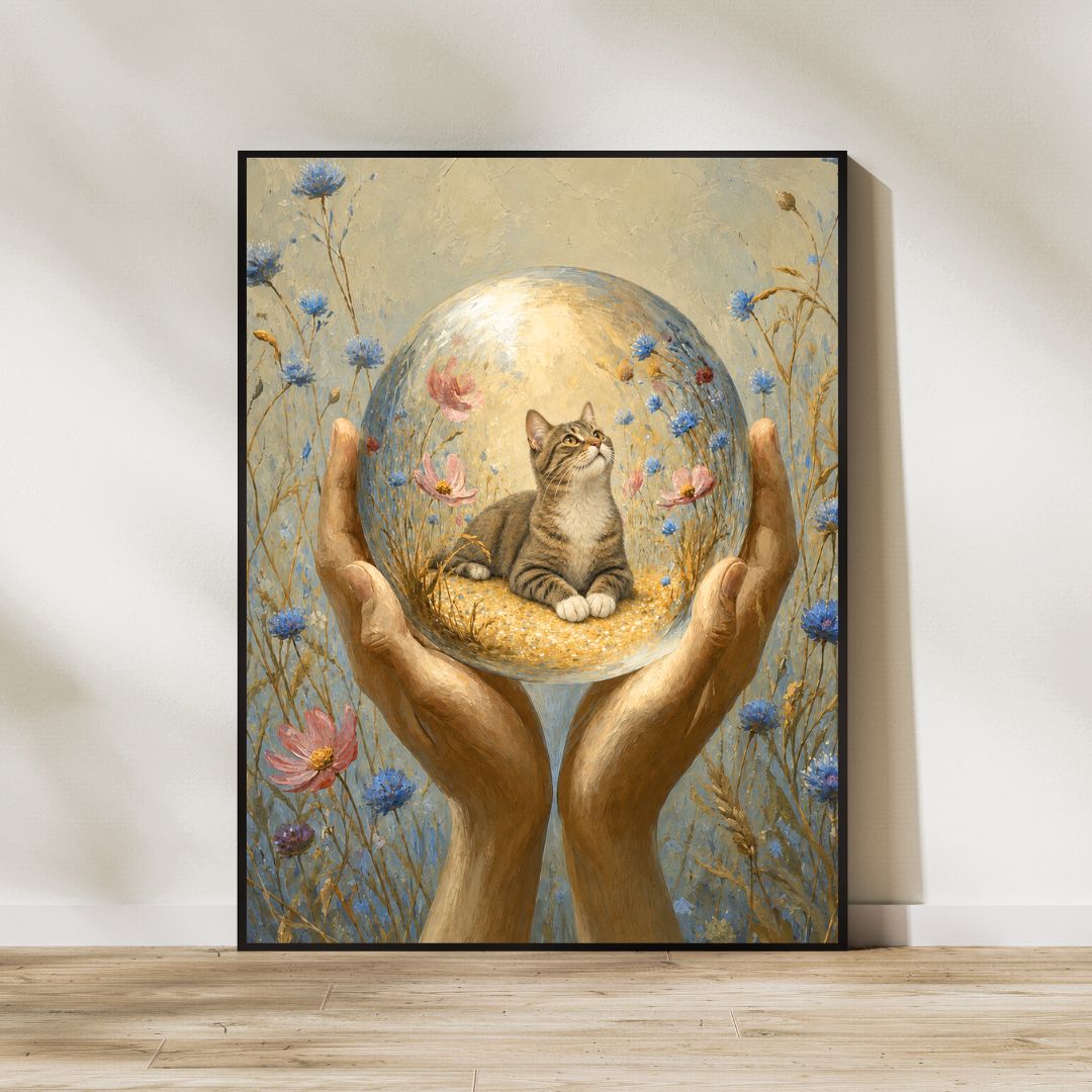 Holding Heaven in My Palms | Custom Pet Portrait