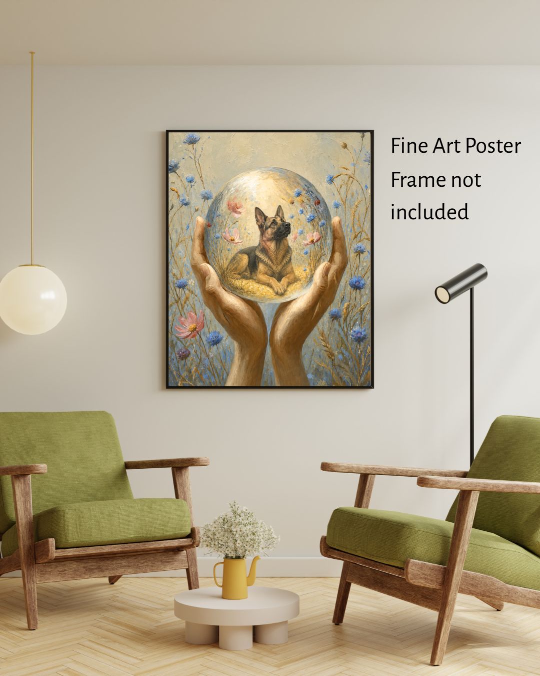 Holding Heaven in My Palms | Custom Pet Portrait